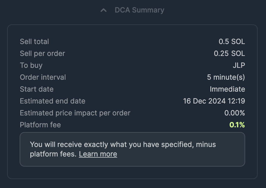 DCA Summary